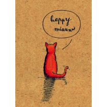 Greeting card "Happy miauw"